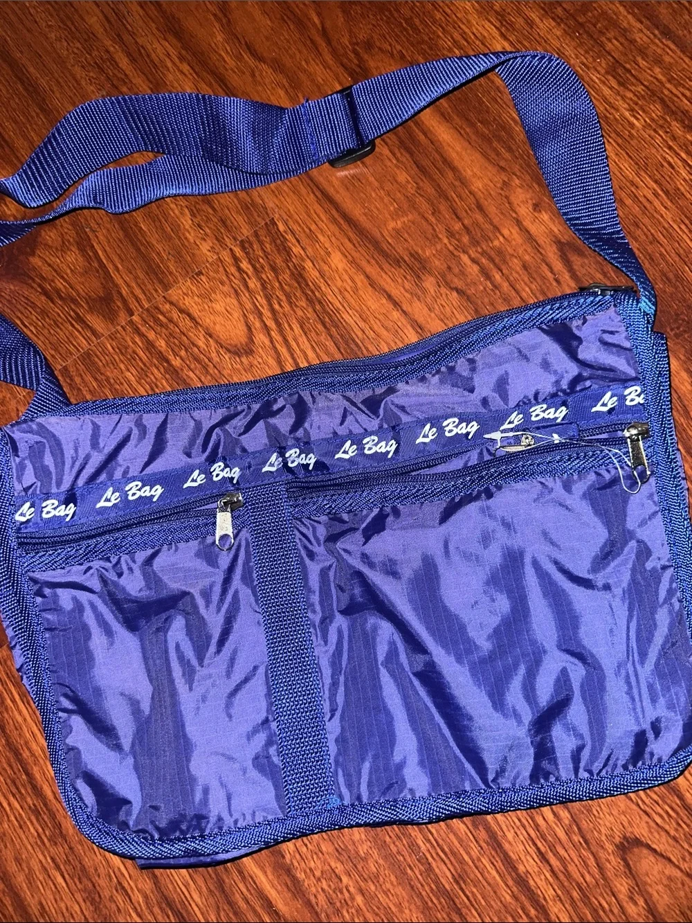 Navy Crossbody Messenger for in brilliant blue. Approx 12” x 9”.